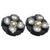 TGSBHIO replacement head front view showing five floating blades and quick benefit
