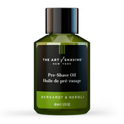 The Art of Shaving pre-shave oil front bottle showing sleek packaging and grooming benefit