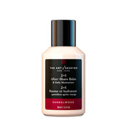 The Art of Shaving bottle front view shows sleek design and easy application benefit