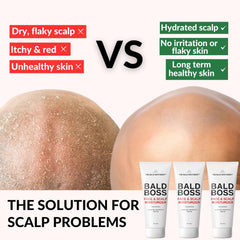 The Bald Brothers cream texture close-up highlighting lightweight, fast-absorbing finish benefit