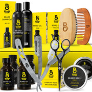 The Beard Club front packaging showing full grooming kit and gift-ready presentation
