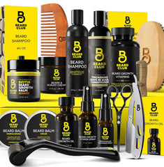 The Beard Club front packaging showing full kit and clear contents benefit: complete grooming solution