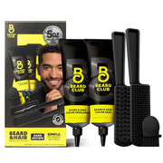 The Beard Club front packaging shows dark brown kit and benefits