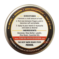The Bearded Goon being warmed between fingers for easy application benefit