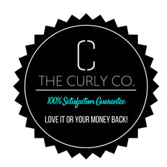The Curly Co. diffuser attached to dryer styling curls for defined, frizz-reduced result