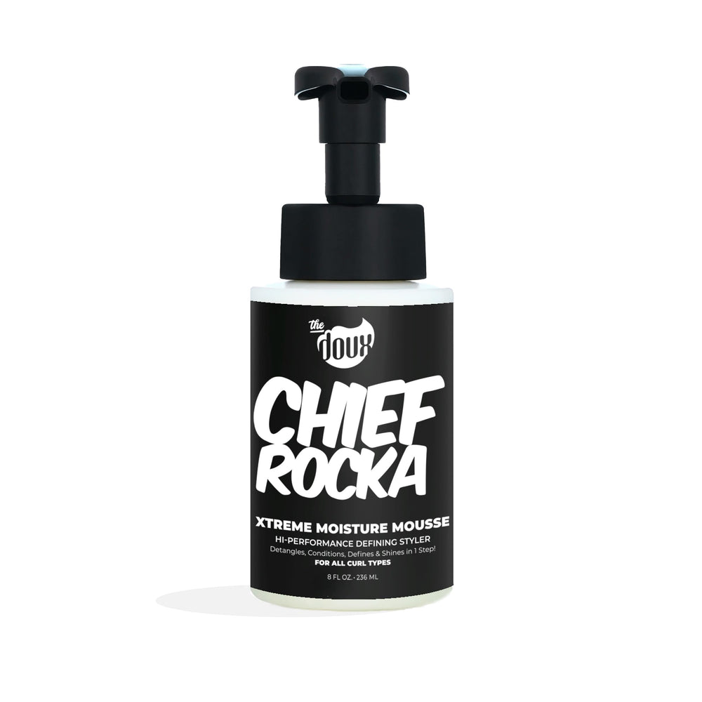 The Doux front packaging showing product label and 8 oz size, clear branding and benefits
