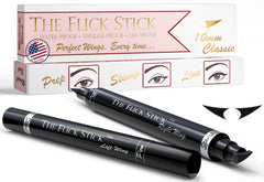 The Flick Stick front packaging showing product and benefit: quick wing application