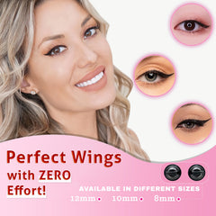 The Flick Stick stamp in use at outer eye corner creating precise wing quickly