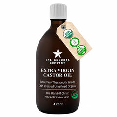 The Goodbye Company front packaging showing bottle and label, highlighting purity benefit