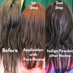 The Henna Guys loose indigo powder close-up highlighting fine texture for smooth mixes