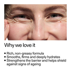 The INKEY List cream texture close-up highlighting smooth non-greasy finish and hydration