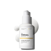The Ordinary front packaging showing SPF 45 and travel size benefits