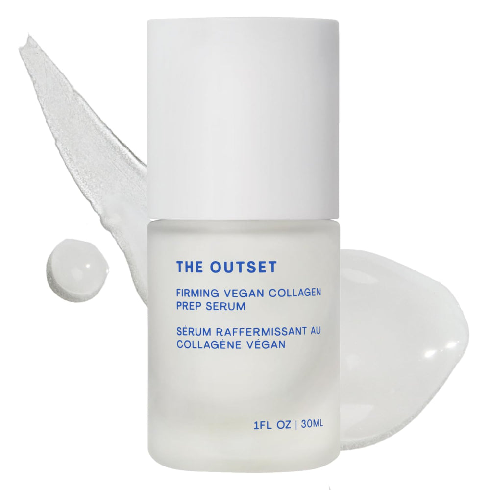 The Outset front bottle showing label and glass benefit: refillable design