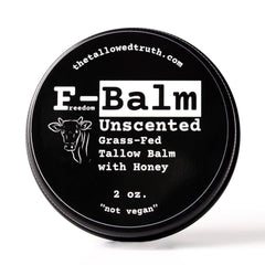 The Tallowed Truth open jar close-up texture highlighting smooth absorbent balm