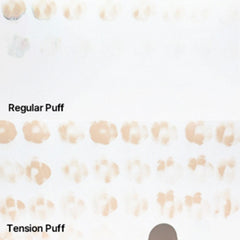 THE TOOL LAB puff beside ruler showing 2.6-inch scale for portability and coverage benefit