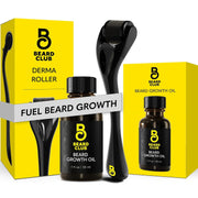 The Beard Club derma roller front packaging showing kit and benefits