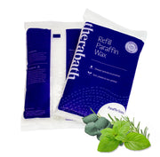 Therabath packaging showing eucalyptus rosemary mint, clear branding and benefit.