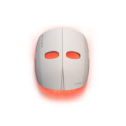 TheraFace mask front view showing full-face coverage and even LED placement for efficient treatment