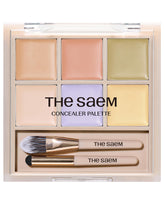 THESAEM palette front view showing compact and logo, perfect for travel