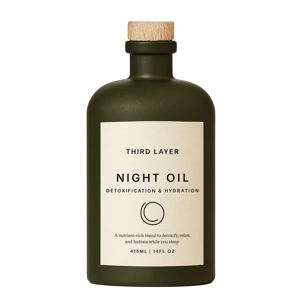 Third Layer bottle front view showing clean design and organic castor oil benefits
