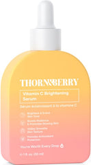 THORN & BERRY bottle front view showing clean brightening serum benefit