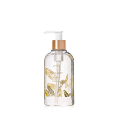 Thymes Olive Leaf front bottle showing elegant packaging and easy pump
