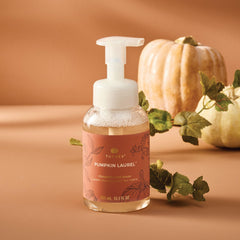Thymes pump close-up illustrating easy foam dispensing and convenient use