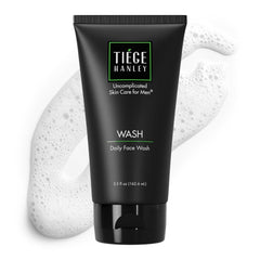 Tiege Hanley front bottle showing clean packaging and easy pump