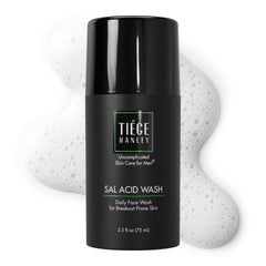 Tiege Hanley front packaging showing cleanser and clear branding for quick identification