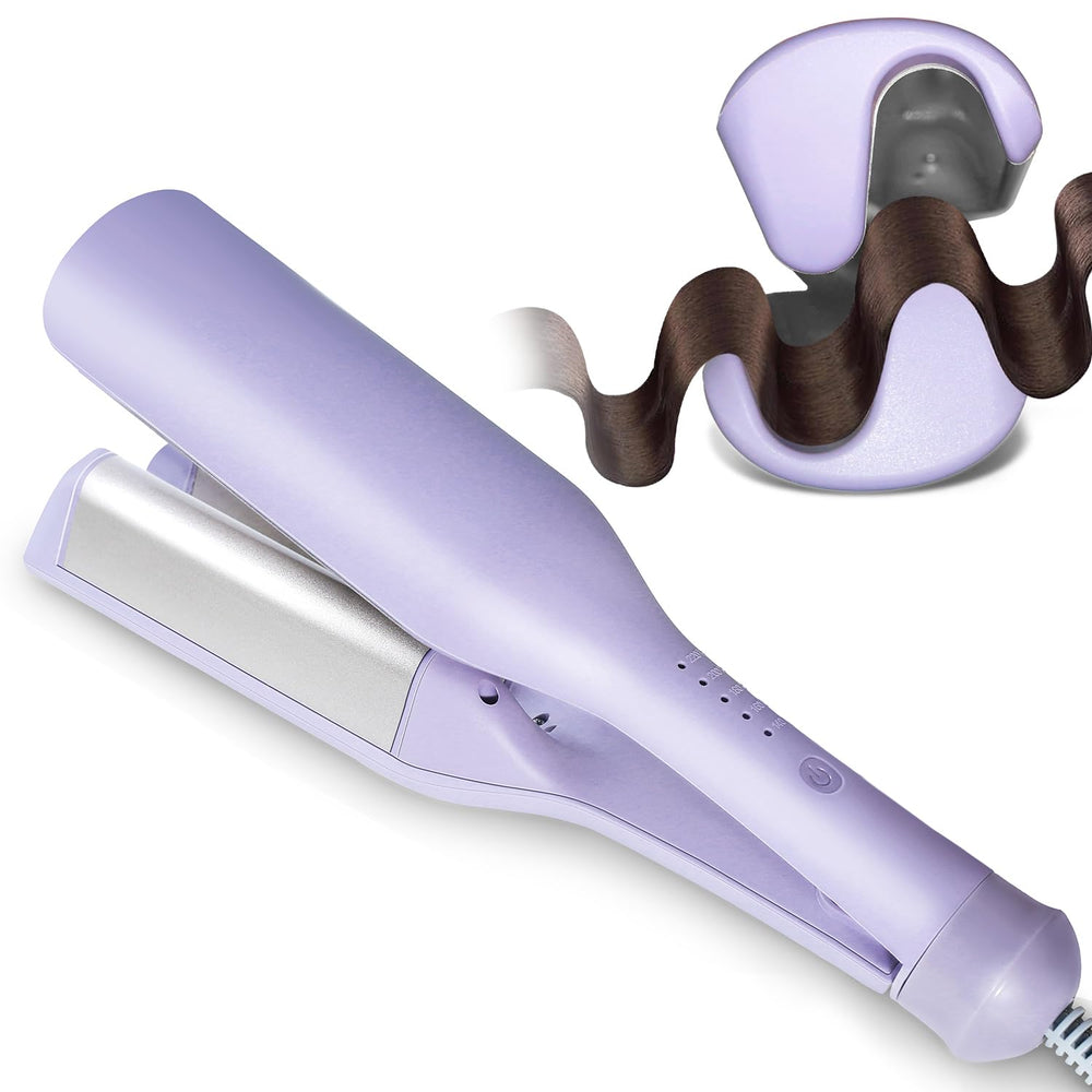 Tieumioe front view purple waver showing sleek design and quick styling benefit