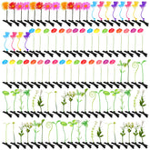Tigeen front packaging showing 100 assorted plant hair clips and variety benefit