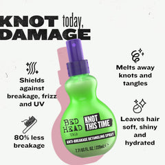 TIGI Bed Head applied to damp curls for smoother detangling