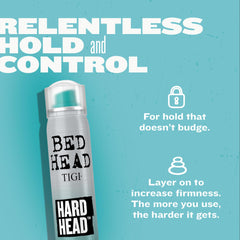 TIGI Bed Head fine spray texture in air demonstrating even coverage for long-lasting hold benefit