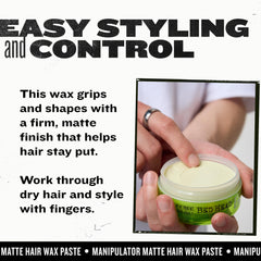 TIGI Bed Head before and after textured style showing matte definition