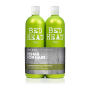 TIGI Bed Head front packaging showing 25.36 fl oz bottles and benefits