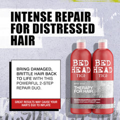 TIGI Bed Head pump close-up highlighting easy dispensing and controlled usage
