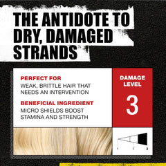 TIGI Bed Head creamy conditioner texture emphasizing rich moisture delivery