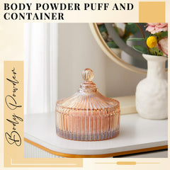 Tioncy large powder puff top view demonstrating even application