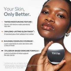 TIRTIR close-up of cushion texture showing creamy blendability benefit