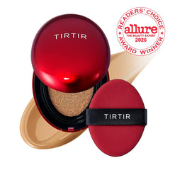 TIRTIR cushion open with puff showing easy application and even coverage