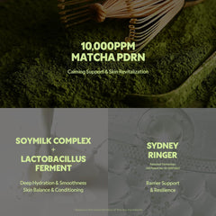 TIRTIR matcha toner label close-up showing formulation details and benefits