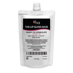 TKB Trading lip gloss base front tub showing product packaging and size benefit