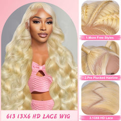 Tobeaper close-up of HD transparent 13x6 lace frontal blending with skin