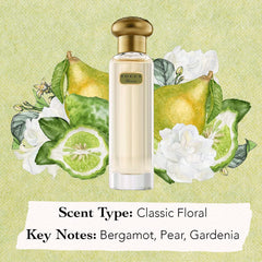 Tocca Florence on vanity with accessories showing feminine styling and display appeal