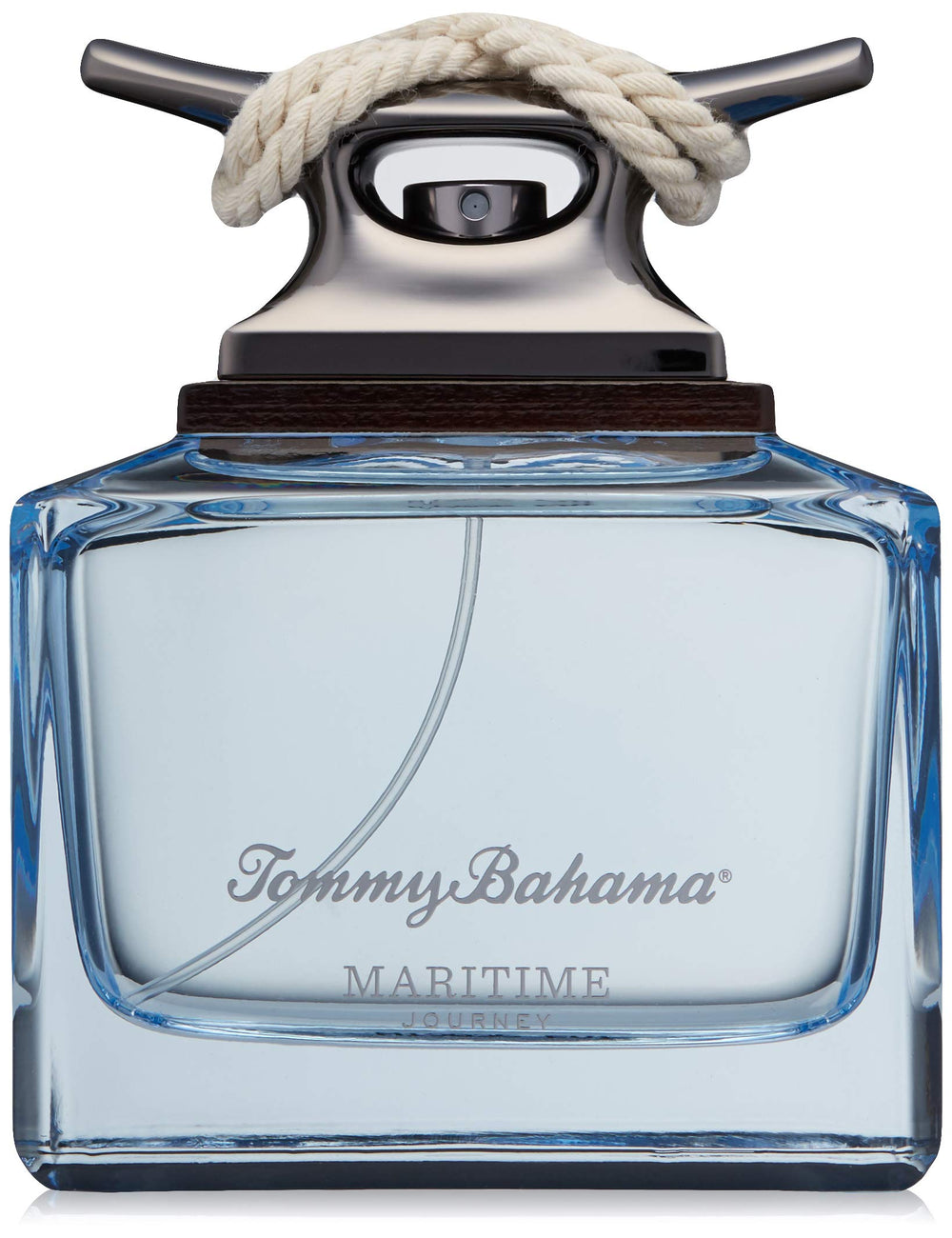 Tommy Bahama front bottle view showing coastal-inspired design and easy portability