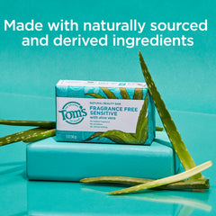Tom's of Maine single bar close-up highlighting smooth texture and moisturizing benefit