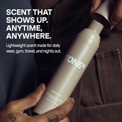 TONE Exclusive nozzle spray close-up for precise, no-mess application