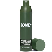 TONE Woodland front bottle view showing sleek travel-ready spray and modern design