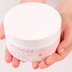 TONYMOLY close-up of mochi-like texture demonstrating smooth spreadability and quick absorption