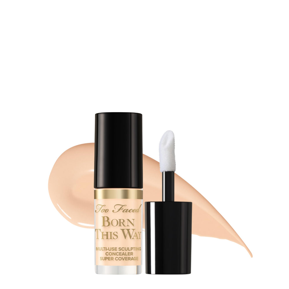 Too Faced concealer front tube showing compact travel-friendly design